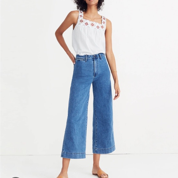 Madewell Denim - Emmet Wide-Legged Cropped Jeans